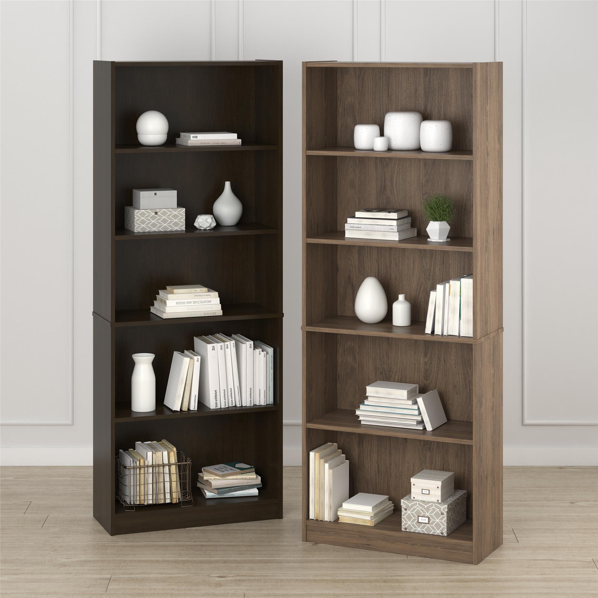 Ameriwood Home Hayden 5 Shelf Bookcase - Rustic Oak