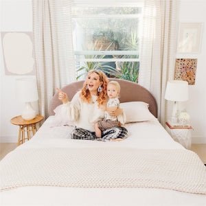 Mr. Kate Moon Upholstered Bed with Storage - Blush - Full