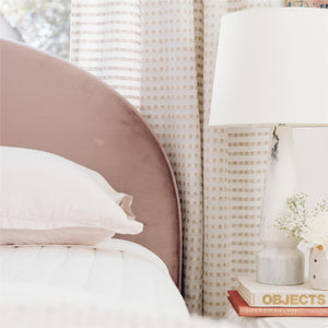 Mr. Kate Moon Upholstered Bed with Storage - Blush - King