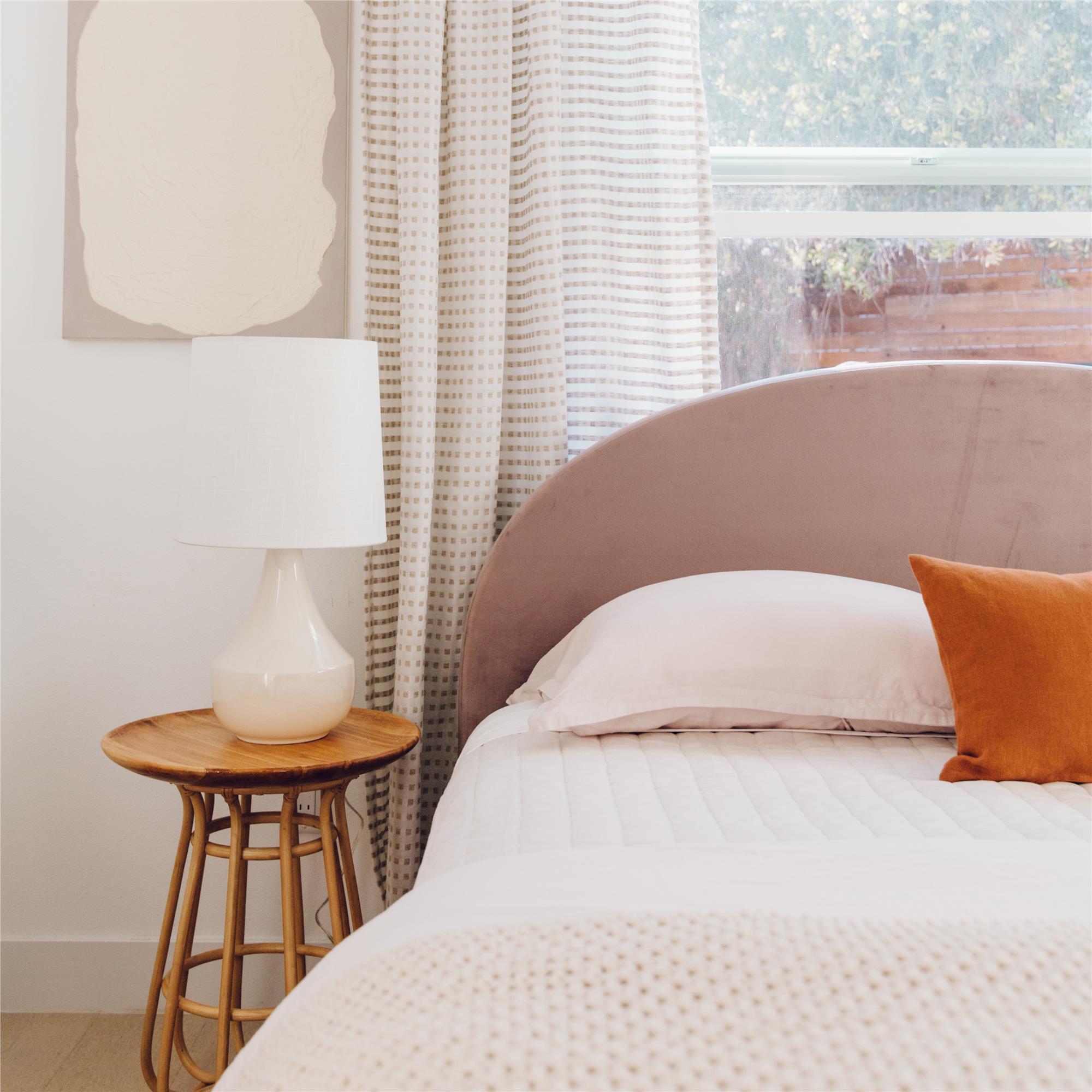 Mr. Kate Moon Upholstered Bed with Storage - Blush - King