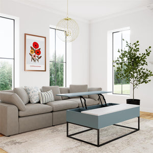 Cortney's Collection Perry Lift-Top Coffee Table - Powder Blue