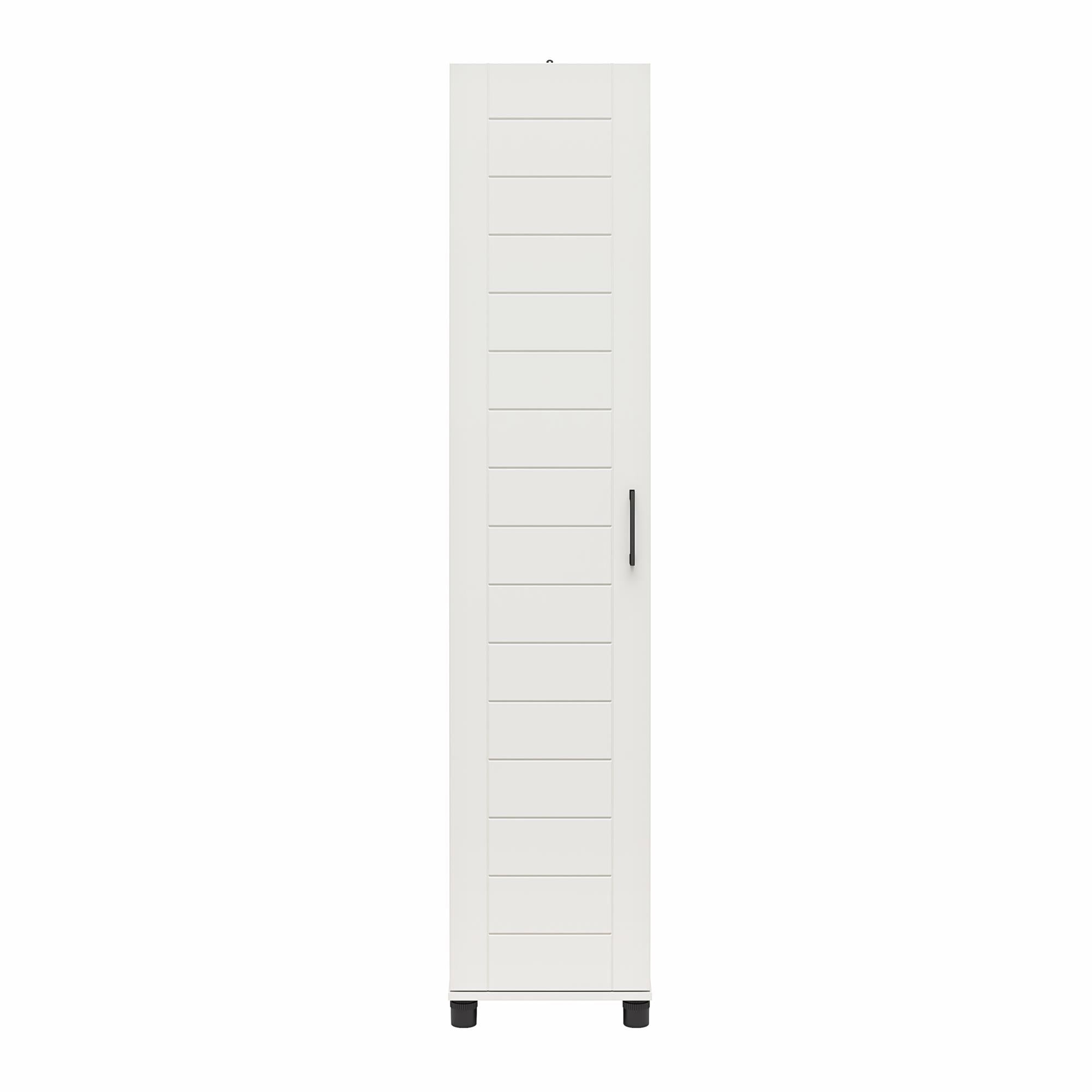 Systembuild Evolution Loxley 16" Wide 1 Door Shiplap Cabinet - White