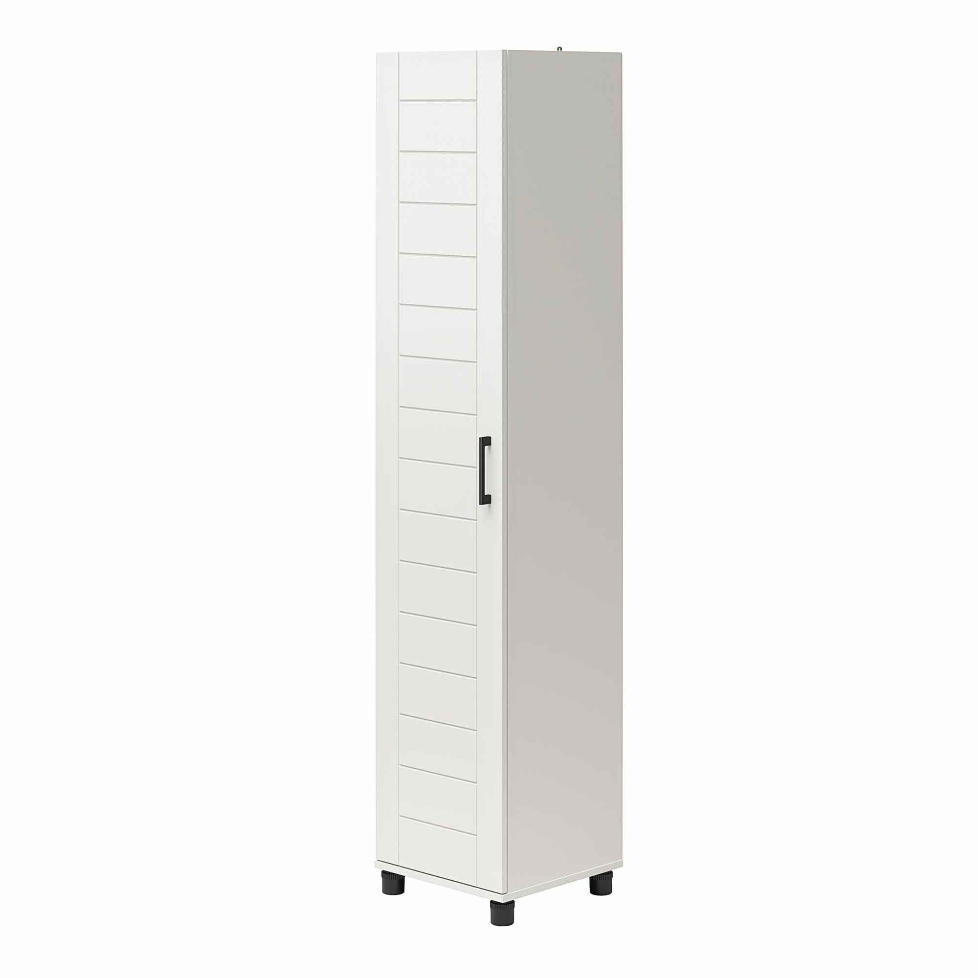 Systembuild Evolution Loxley 16" Wide 1 Door Shiplap Cabinet - White
