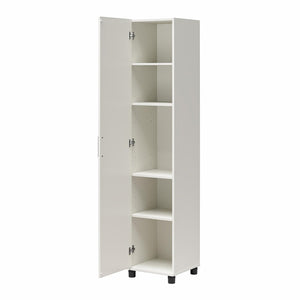 Systembuild Evolution Loxley 16" Wide 1 Door Shiplap Cabinet - White