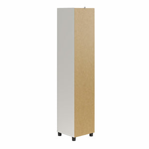 Systembuild Evolution Loxley 16" Wide 1 Door Shiplap Cabinet - White