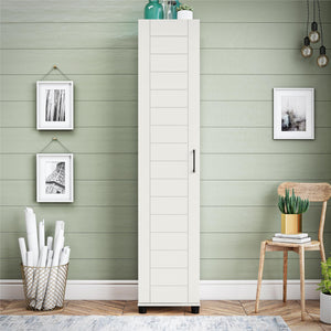 Systembuild Evolution Loxley 16" Wide 1 Door Shiplap Cabinet - White