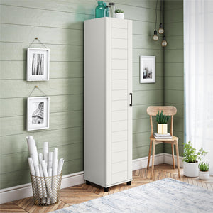 Systembuild Evolution Loxley 16" Wide 1 Door Shiplap Cabinet - White