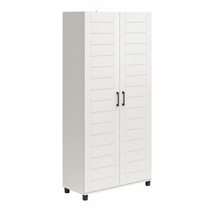 Systembuild Evolution Loxley 36" Wide 2 Door Shiplap Cabinet - White