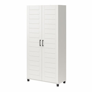 Systembuild Evolution Loxley 36" Wide 2 Door Shiplap Cabinet - White