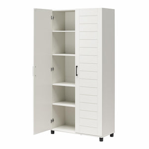 Systembuild Evolution Loxley 36" Wide 2 Door Shiplap Cabinet - White
