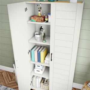Systembuild Evolution Loxley 36" Wide 2 Door Shiplap Cabinet - White