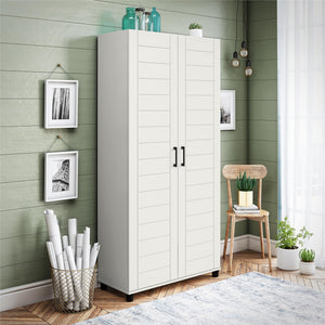 Systembuild Evolution Loxley 36" Wide 2 Door Shiplap Cabinet - White