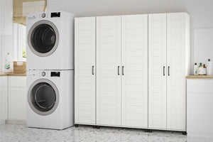 Systembuild Evolution Loxley 36" Wide 2 Door Shiplap Cabinet - White