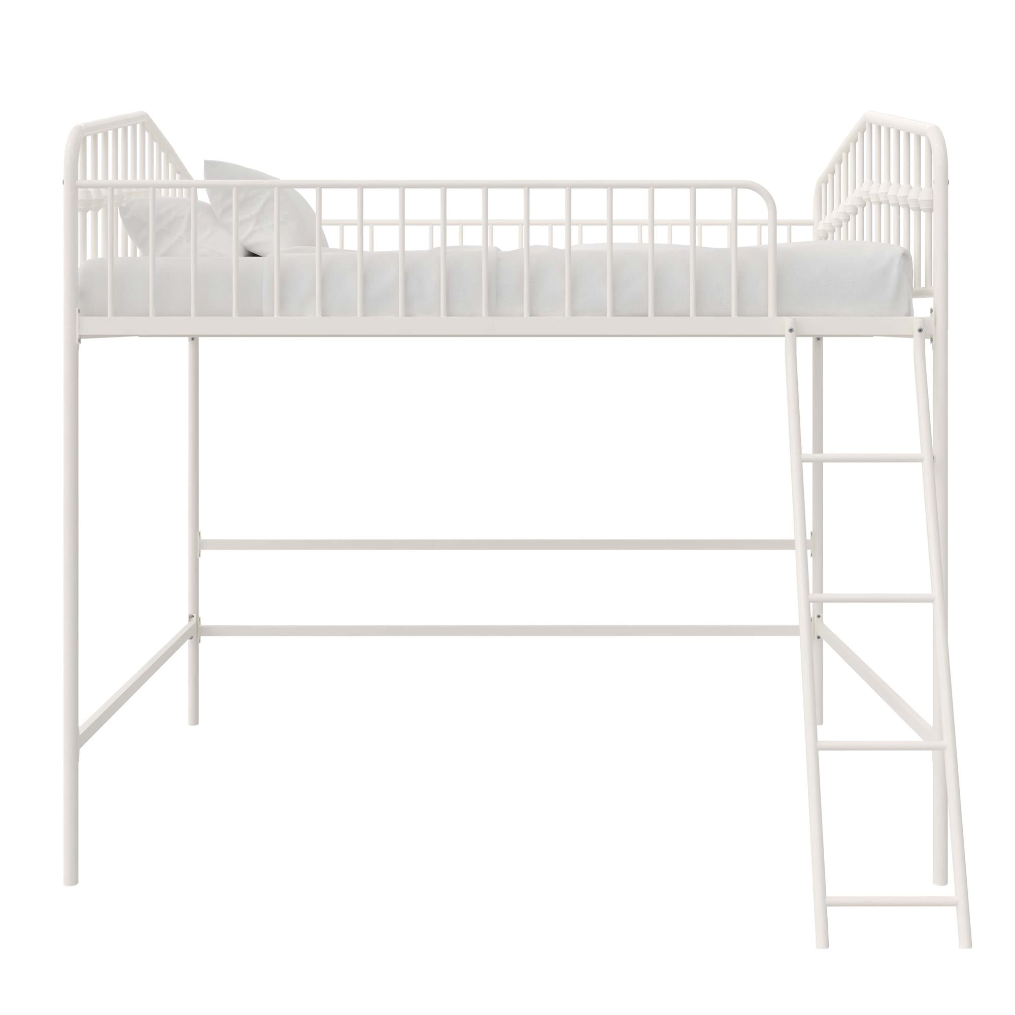 Novogratz Bushwick Metal Loft Bed - Off White - Full