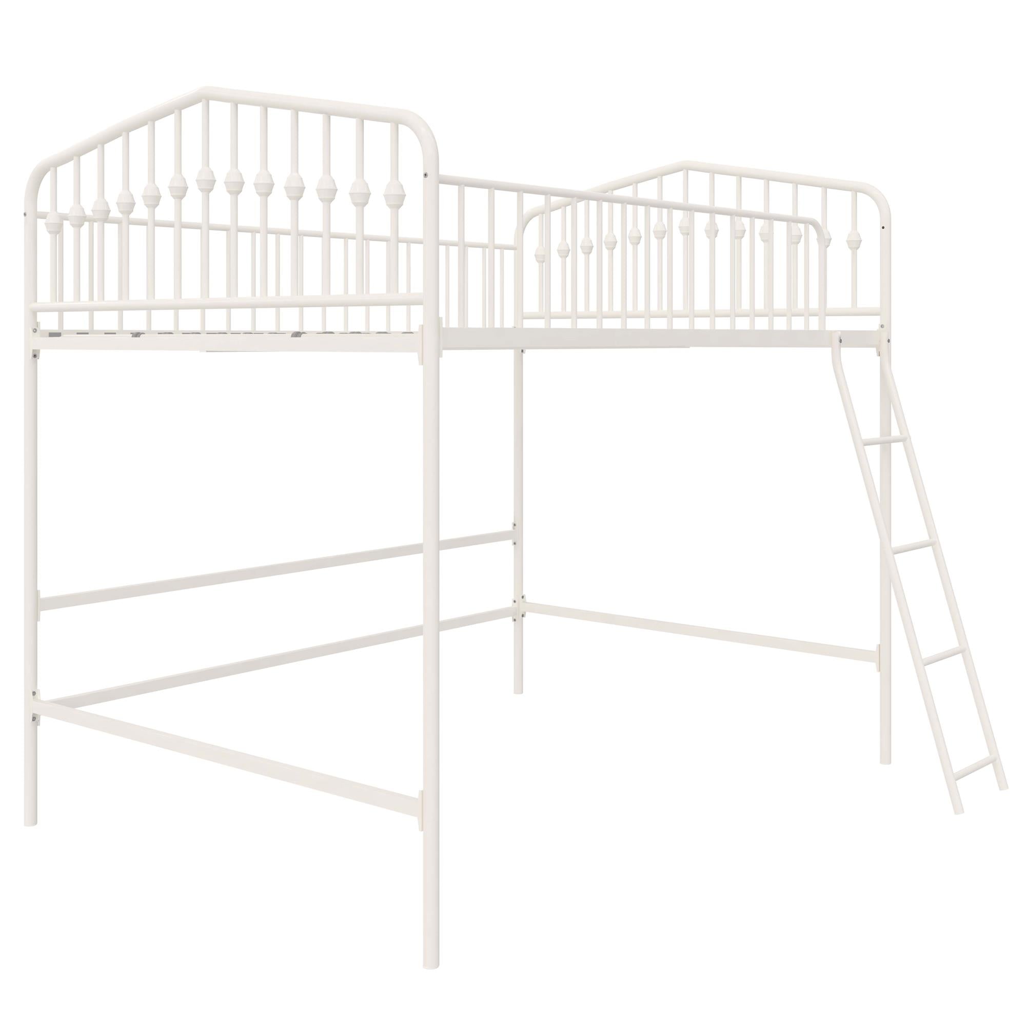 Novogratz Bushwick Metal Loft Bed - Off White - Full