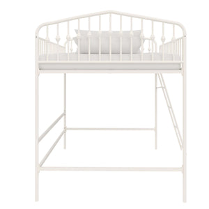 Novogratz Bushwick Metal Loft Bed - Off White - Full