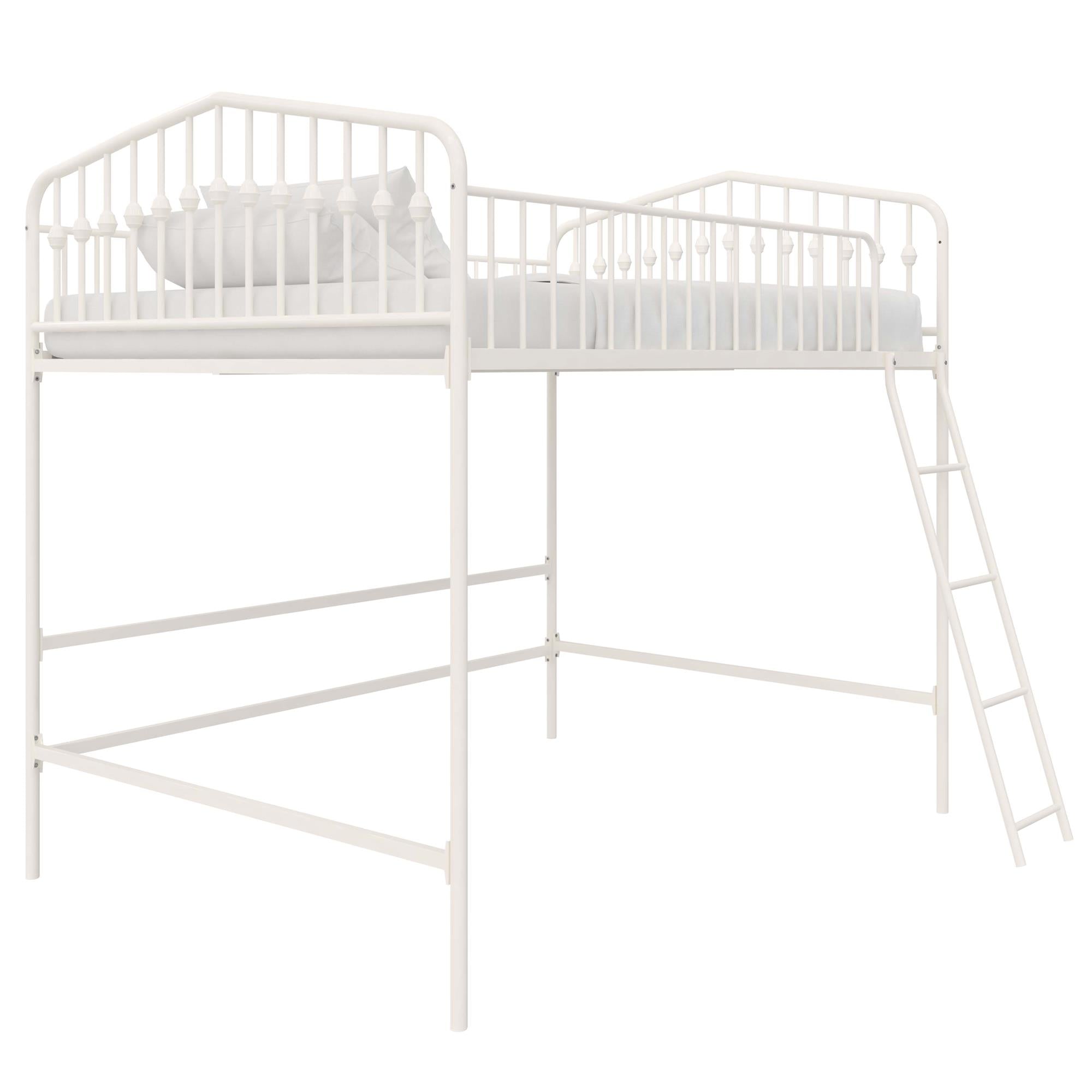 Novogratz Bushwick Metal Loft Bed - Off White - Full