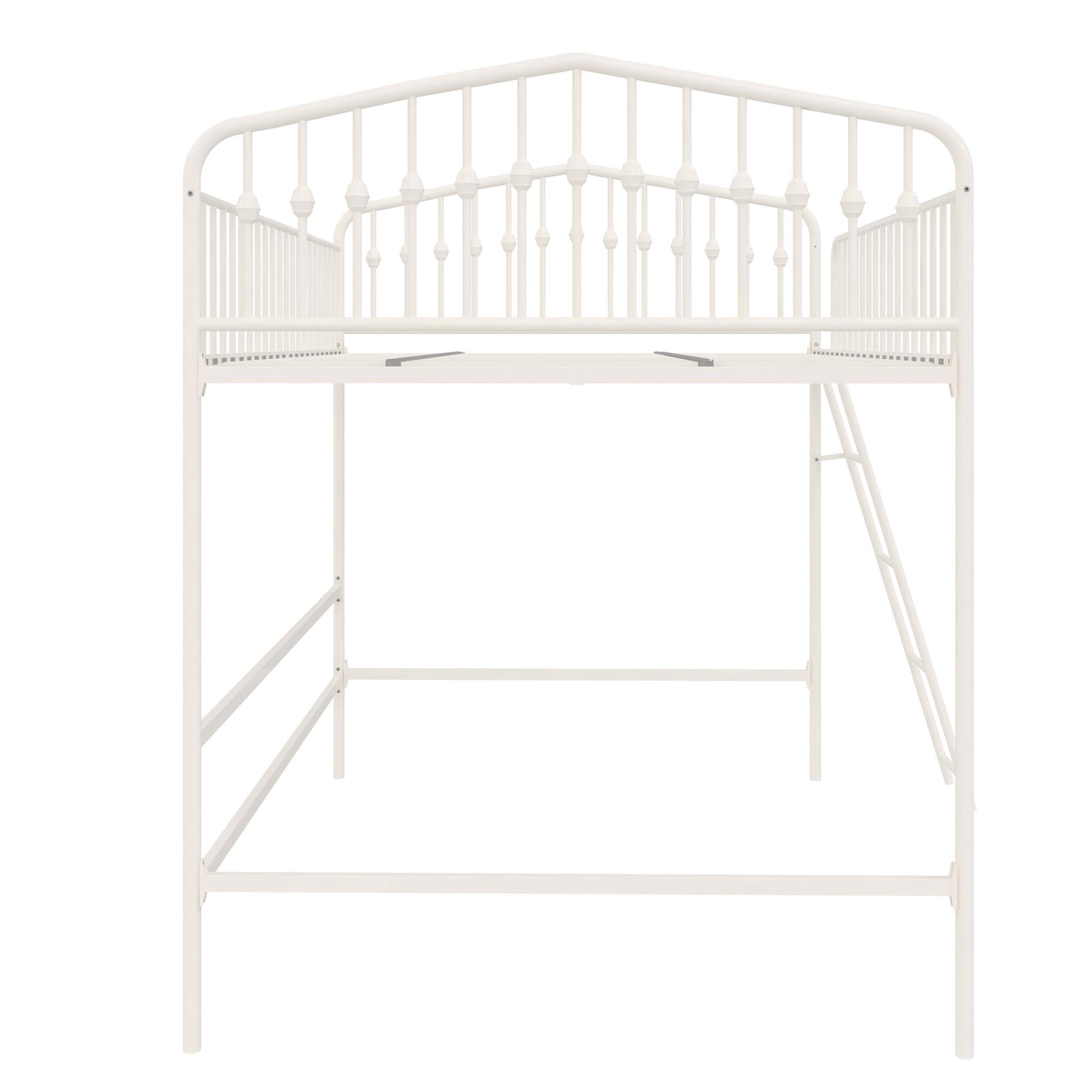 Novogratz Bushwick Metal Loft Bed - Off White - Full