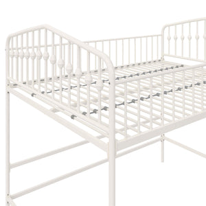 Novogratz Bushwick Metal Loft Bed - Off White - Full