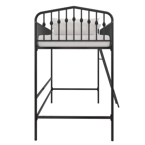 Novogratz Bushwick Metal Loft Bed - Black - Twin