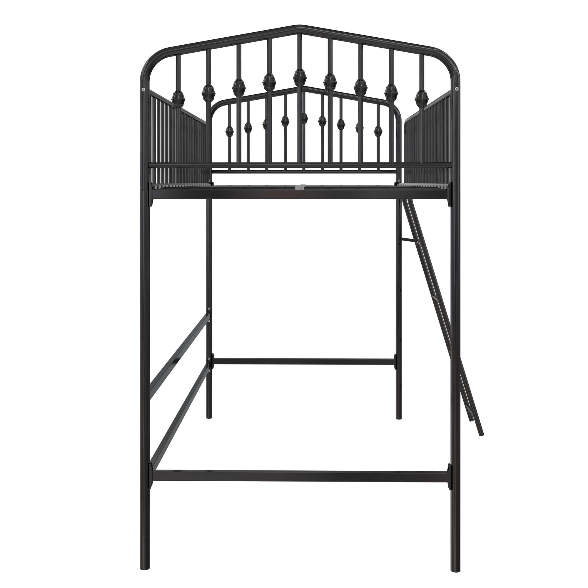 Novogratz Bushwick Metal Loft Bed - Black - Twin