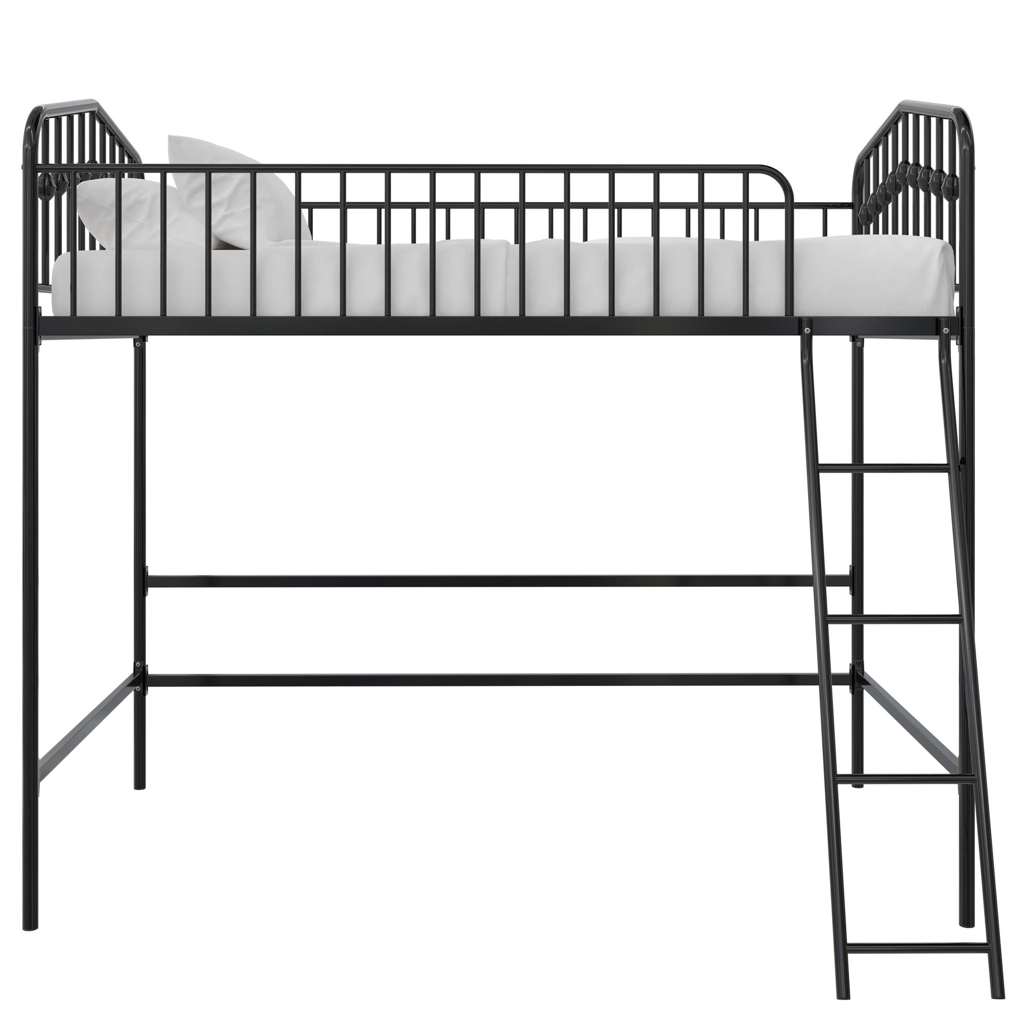 Novogratz Bushwick Metal Loft Bed - Black - Twin