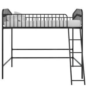 Novogratz Bushwick Metal Loft Bed - Black - Twin