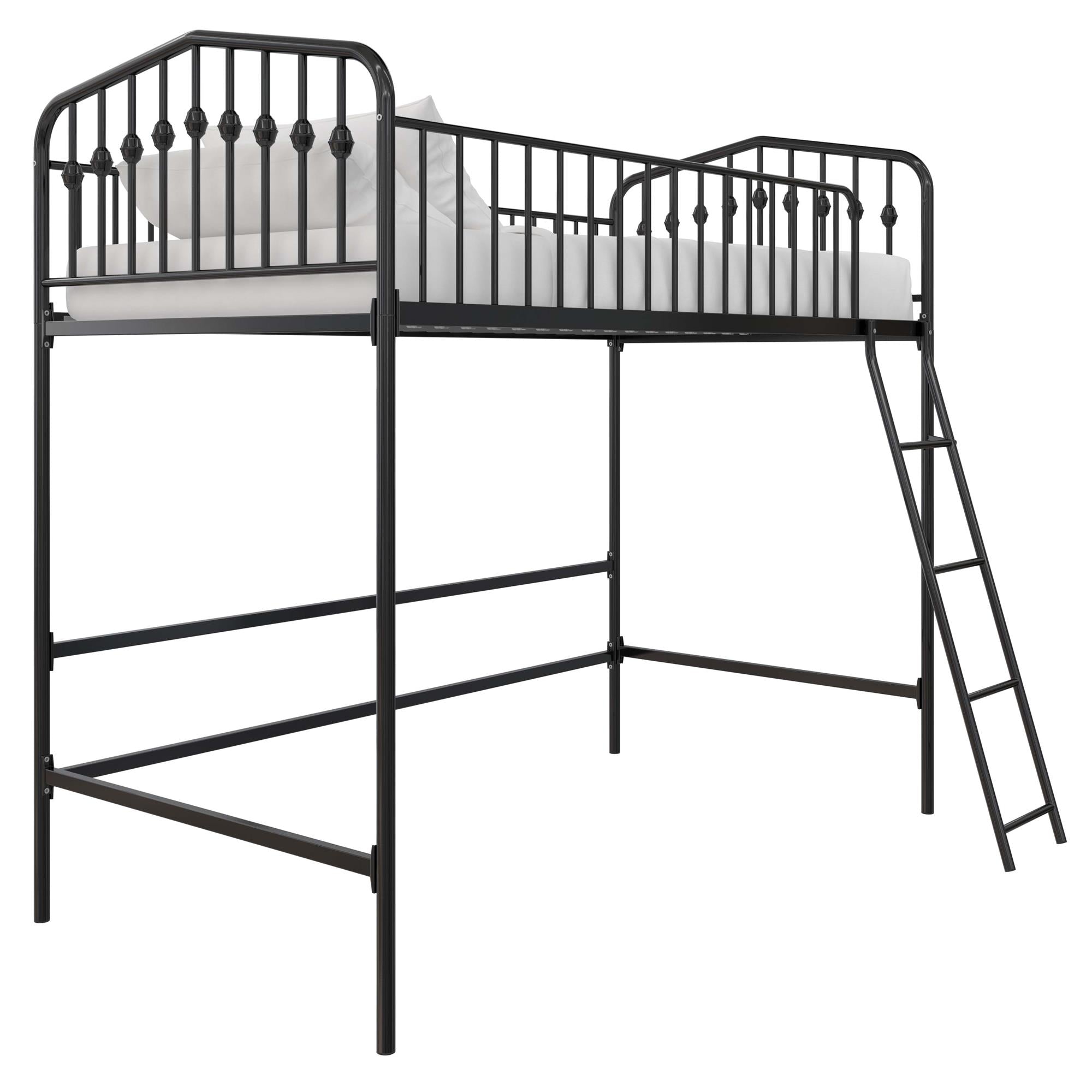 Novogratz Bushwick Metal Loft Bed - Black - Twin