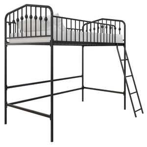Novogratz Bushwick Metal Loft Bed - Black - Twin