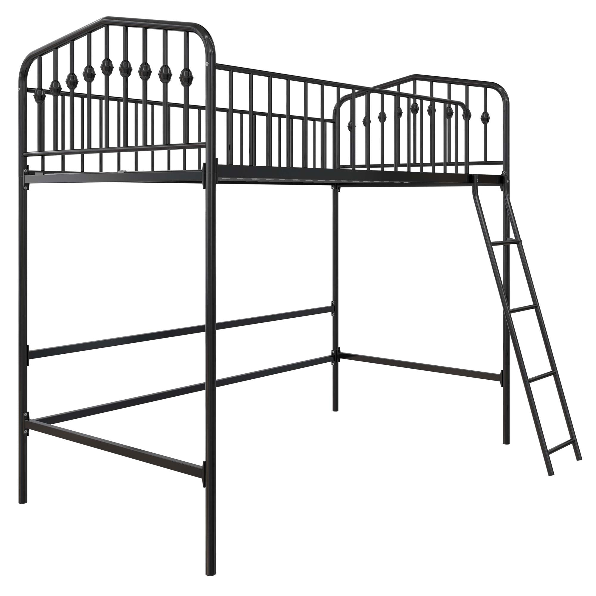Novogratz Bushwick Metal Loft Bed - Black - Twin