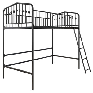 Novogratz Bushwick Metal Loft Bed - Black - Twin
