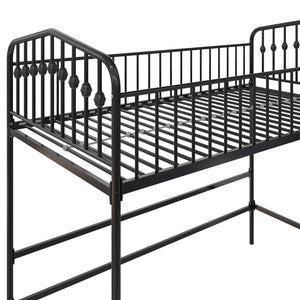 Novogratz Bushwick Metal Loft Bed - Black - Twin