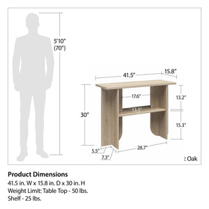 Novogratz Voler Console Table - Blonde Oak