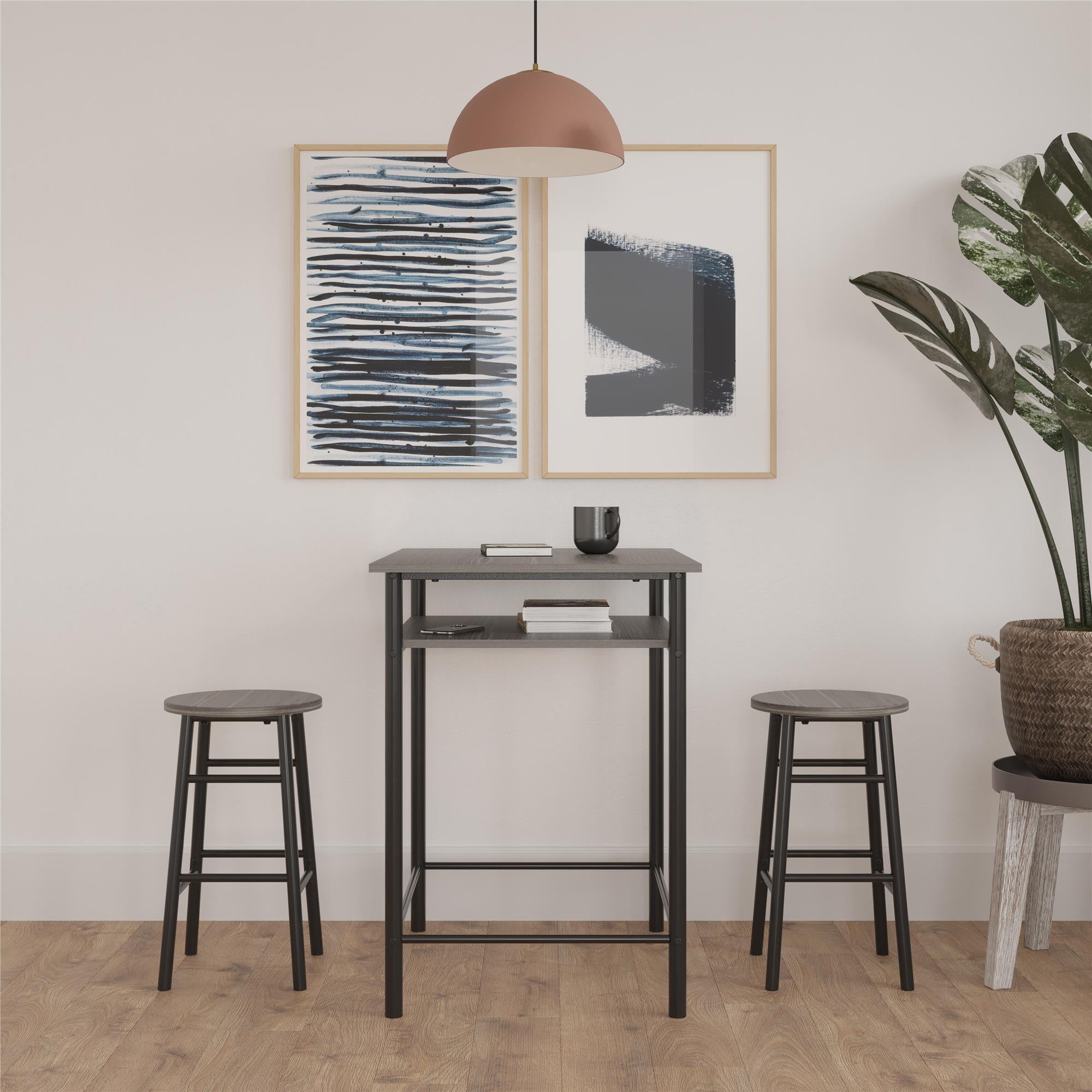 RealRooms Jace Kitchen Pub Set - Gray