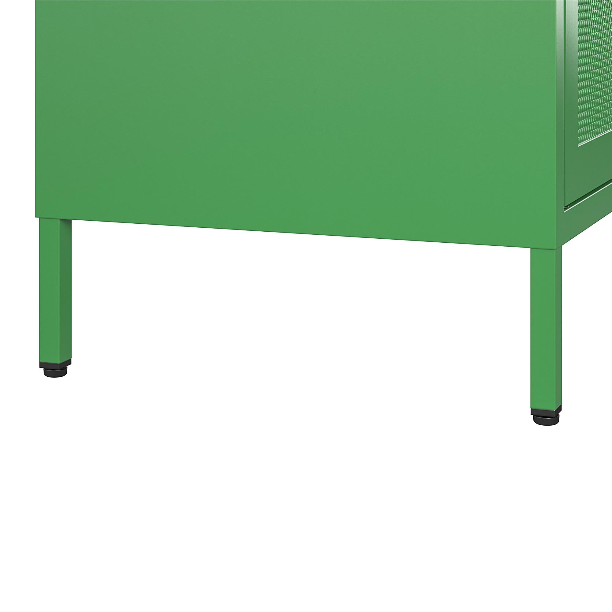 Novogratz Channing 2 Door Accent Cabinet-Mesh Metal Locker - Kelly Green