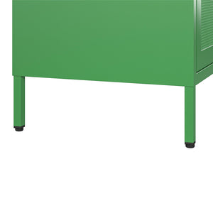 Novogratz Channing 2 Door Accent Cabinet-Mesh Metal Locker - Kelly Green