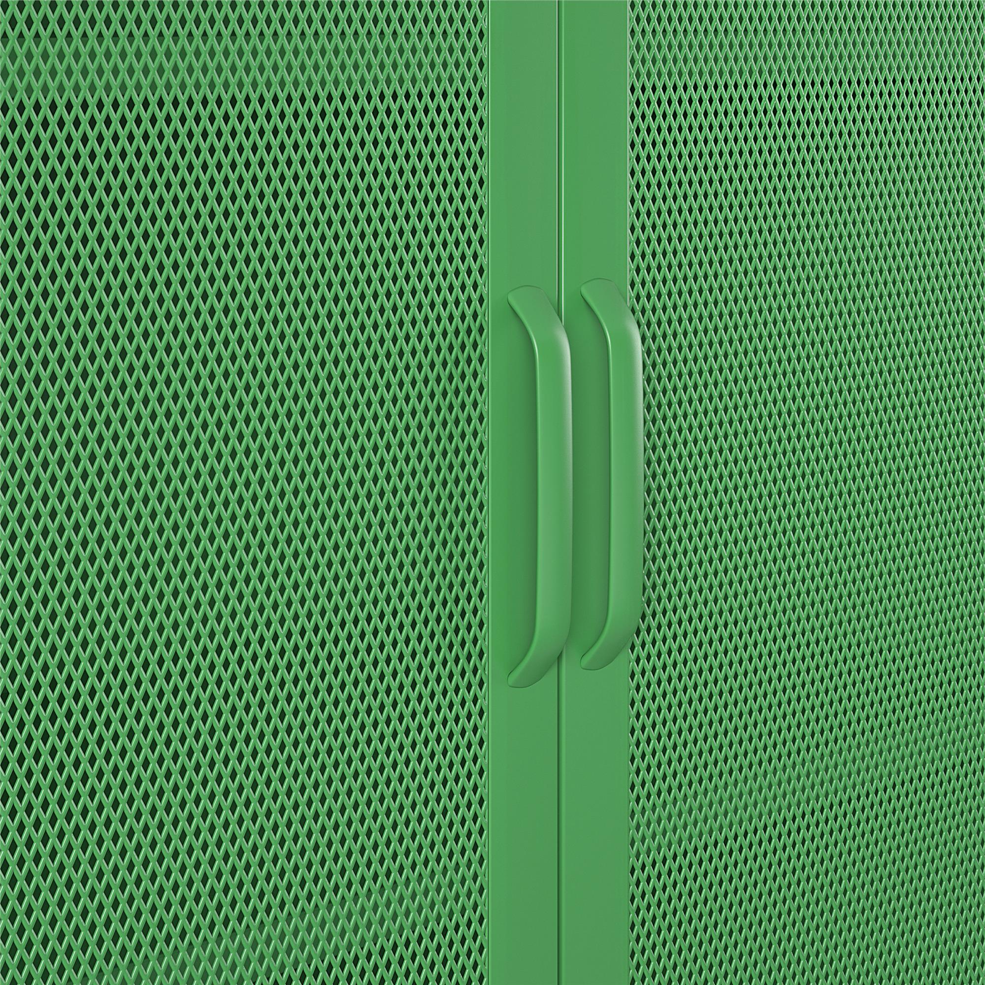 Novogratz Channing 2 Door Accent Cabinet-Mesh Metal Locker - Kelly Green
