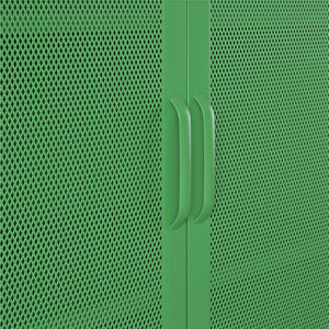 Novogratz Channing 2 Door Accent Cabinet-Mesh Metal Locker - Kelly Green