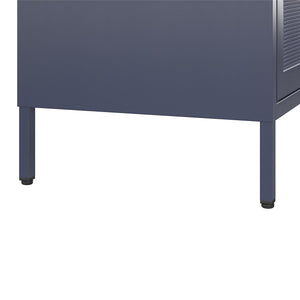 Novogratz Channing 2 Door Accent Cabinet-Mesh Metal Locker - Navy
