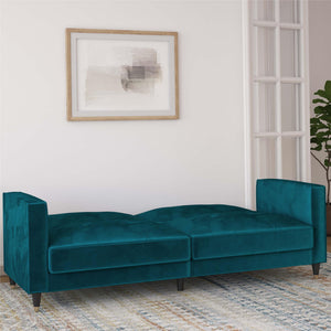 DHP Penelope Tufted Futon Sofa Bed - Green