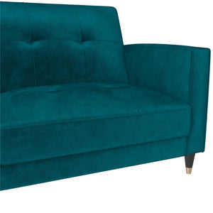 DHP Penelope Tufted Futon Sofa Bed - Green