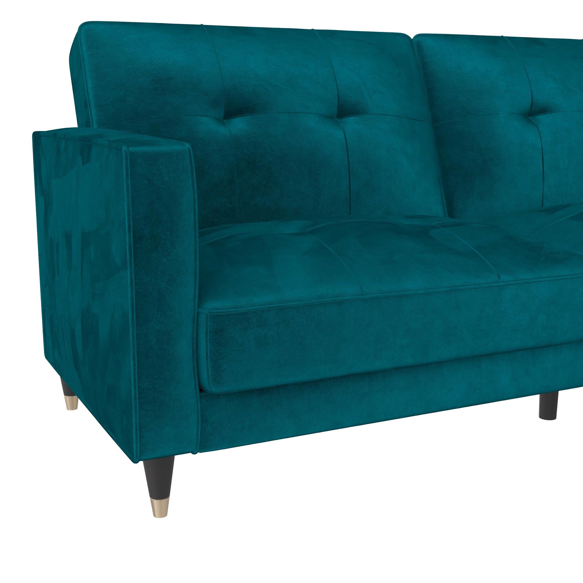 DHP Penelope Tufted Futon Sofa Bed - Green