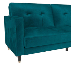 DHP Penelope Tufted Futon Sofa Bed - Green