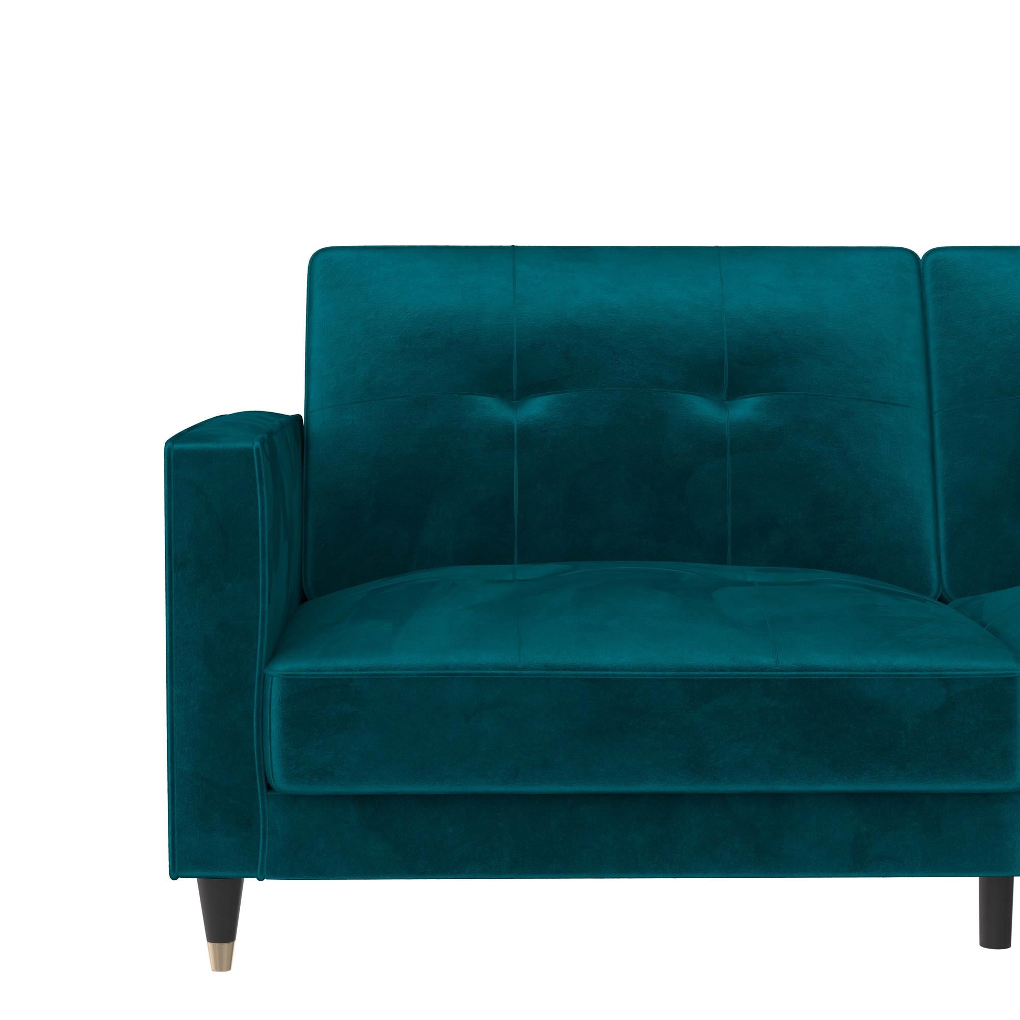 DHP Penelope Tufted Futon Sofa Bed - Green