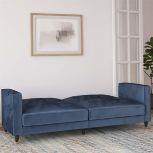 DHP Penelope Tufted Futon Sofa Bed - Blue