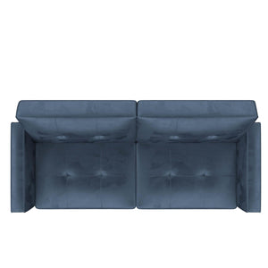 DHP Penelope Tufted Futon Sofa Bed - Blue