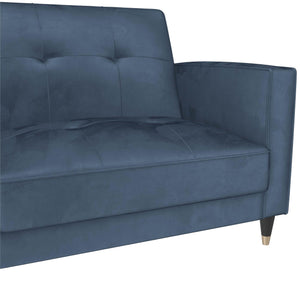 DHP Penelope Tufted Futon Sofa Bed - Blue
