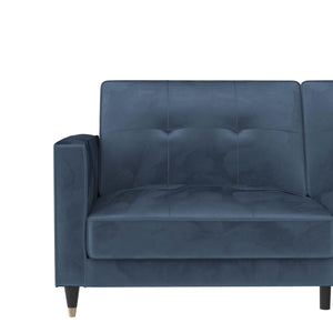 DHP Penelope Tufted Futon Sofa Bed - Blue