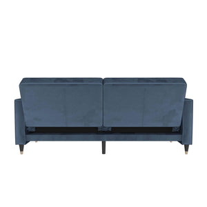 DHP Penelope Tufted Futon Sofa Bed - Blue