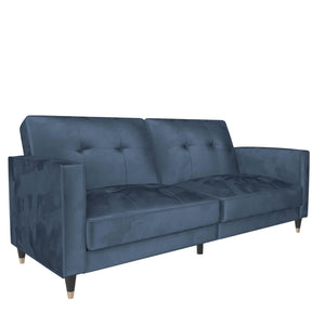 DHP Penelope Tufted Futon Sofa Bed - Blue